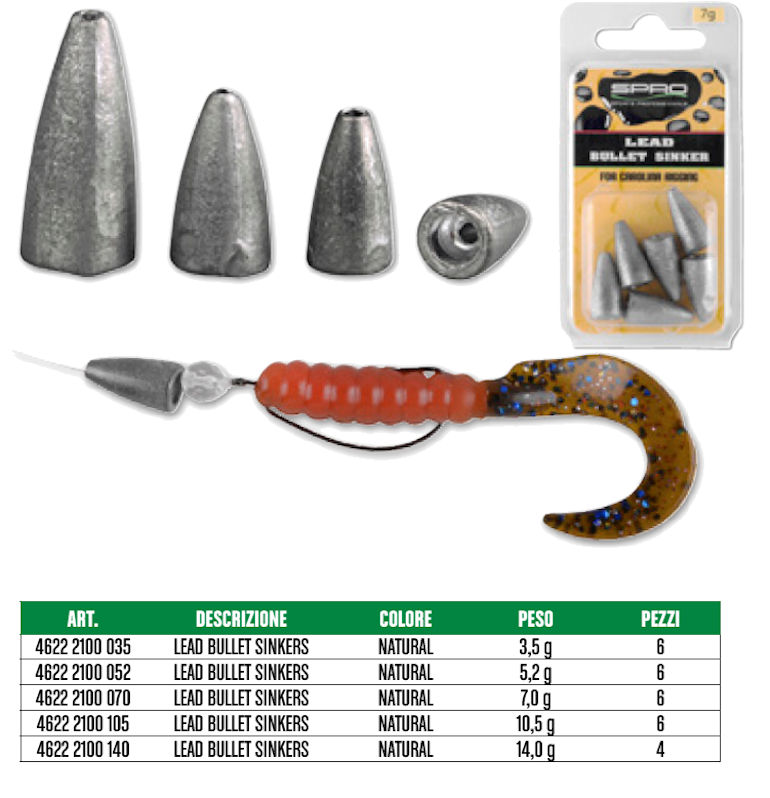 SPRO LEAD BULLET SINKERS